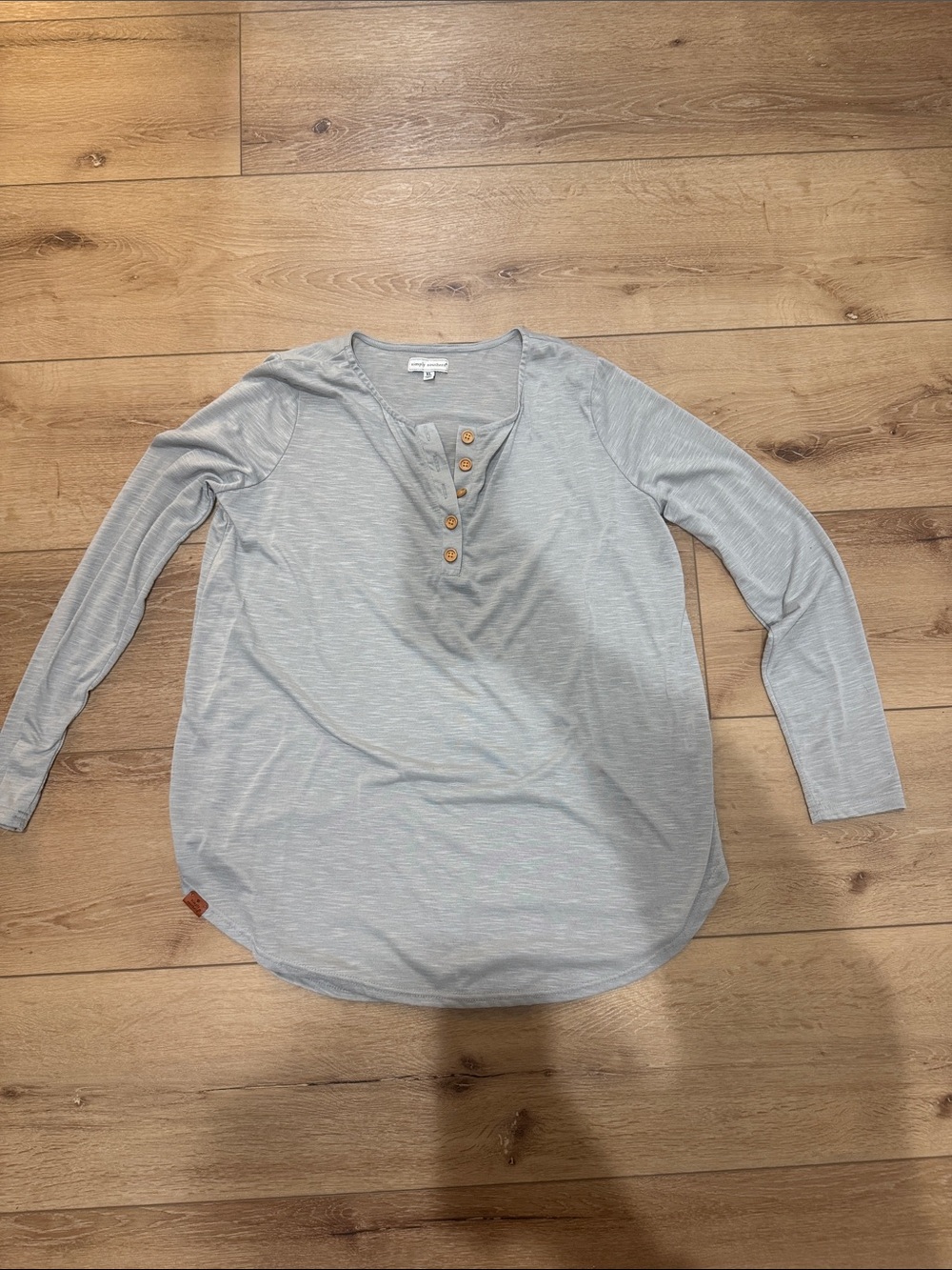 Simply southern, gray Henley, XL